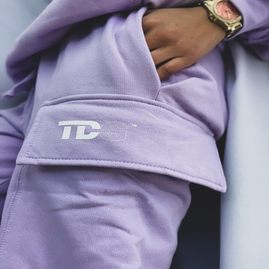 Lilac Cargo Trackpants