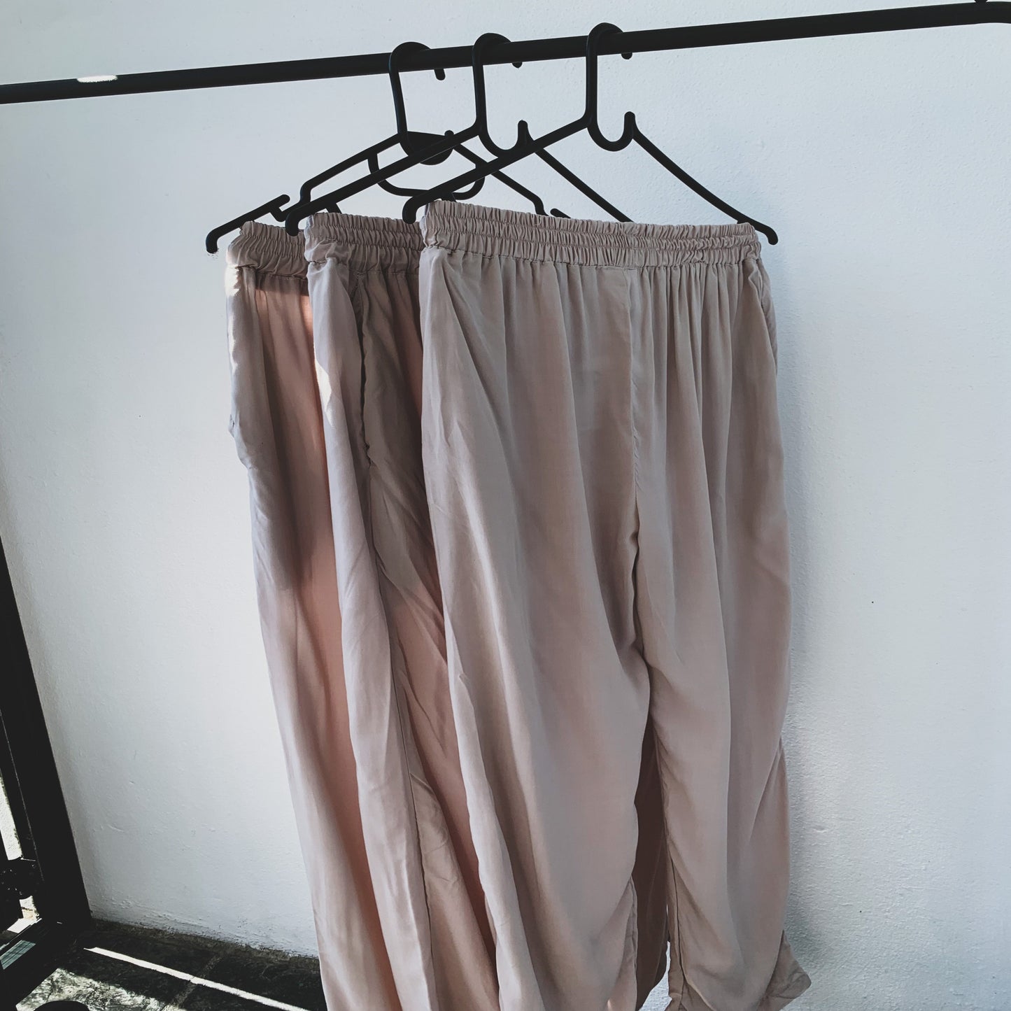 Beige Viscose Pants